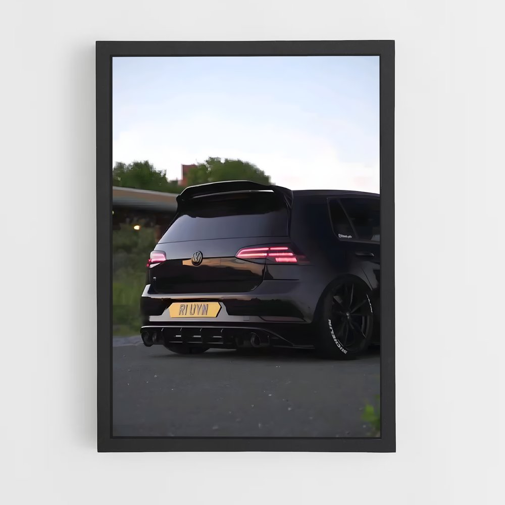 Poster Noir et Sportif – affiche Volkswagen (vue 2)